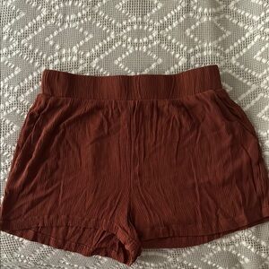 Abound Brown High Waist Shorts Casual Fit